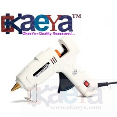 OKaeYa Glue Gun Dual 60 w - 100 Watt With Free 3 Big Hot Melt Glue Sticks (3 Pcs), With Indicator, 60w & 100 watt i.e. 60w/100w Watt Dual Wattage Hot Melt Glue Gun